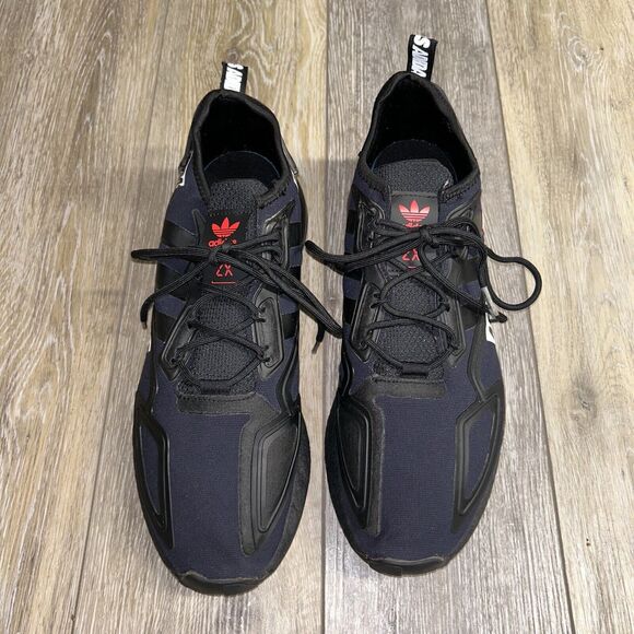 Adidas Men's US Size 12 ZX 2K Boost Black Red Running Sneaker Shoes FX7038 - Picture 4 of 11